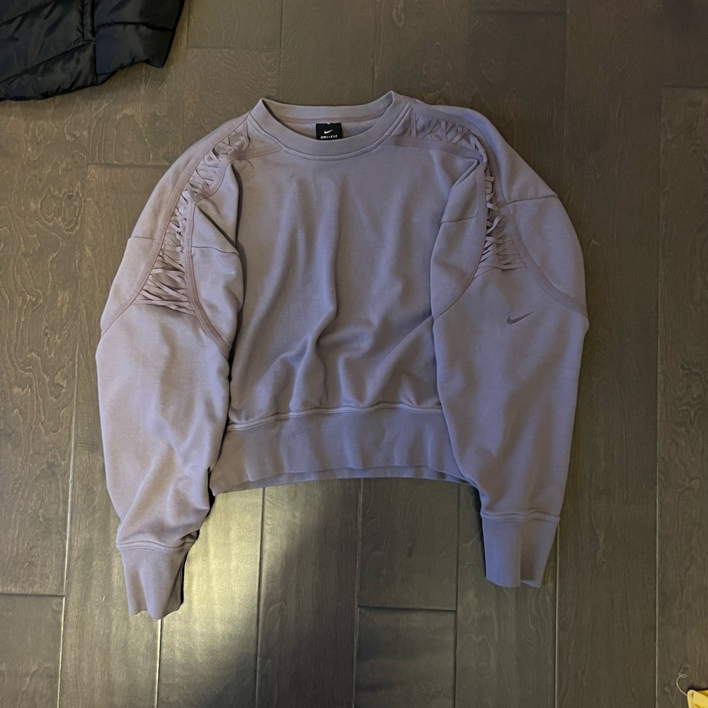 Purple Nike cropped crew neck size: M